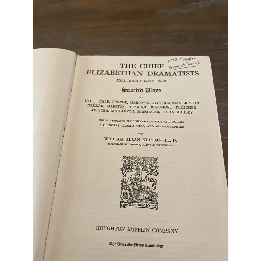 The Chief Elizabethan Dramatists (William Allan‎ Neilson) (ID:11414)